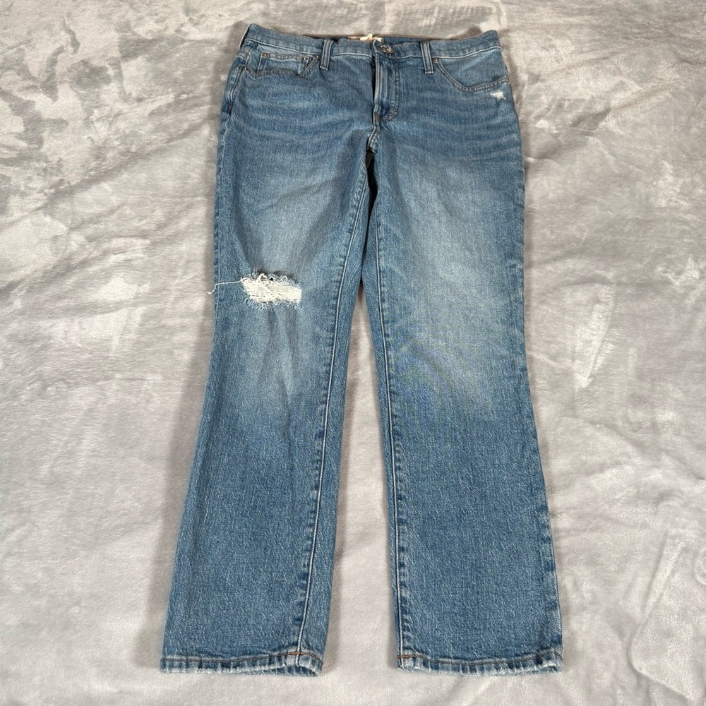 Madewell The Mid Rise Perfect Vintage Jean Womens 30 (Fits 32x27) Distressed